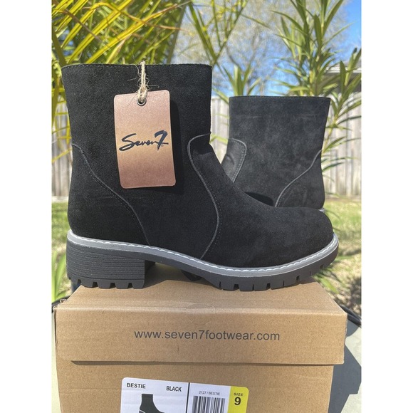 NEW!! SEVEN 7 FOOTWEAR Bestie Ankle Boot, Black, Size 9 - Picture 3 of 11